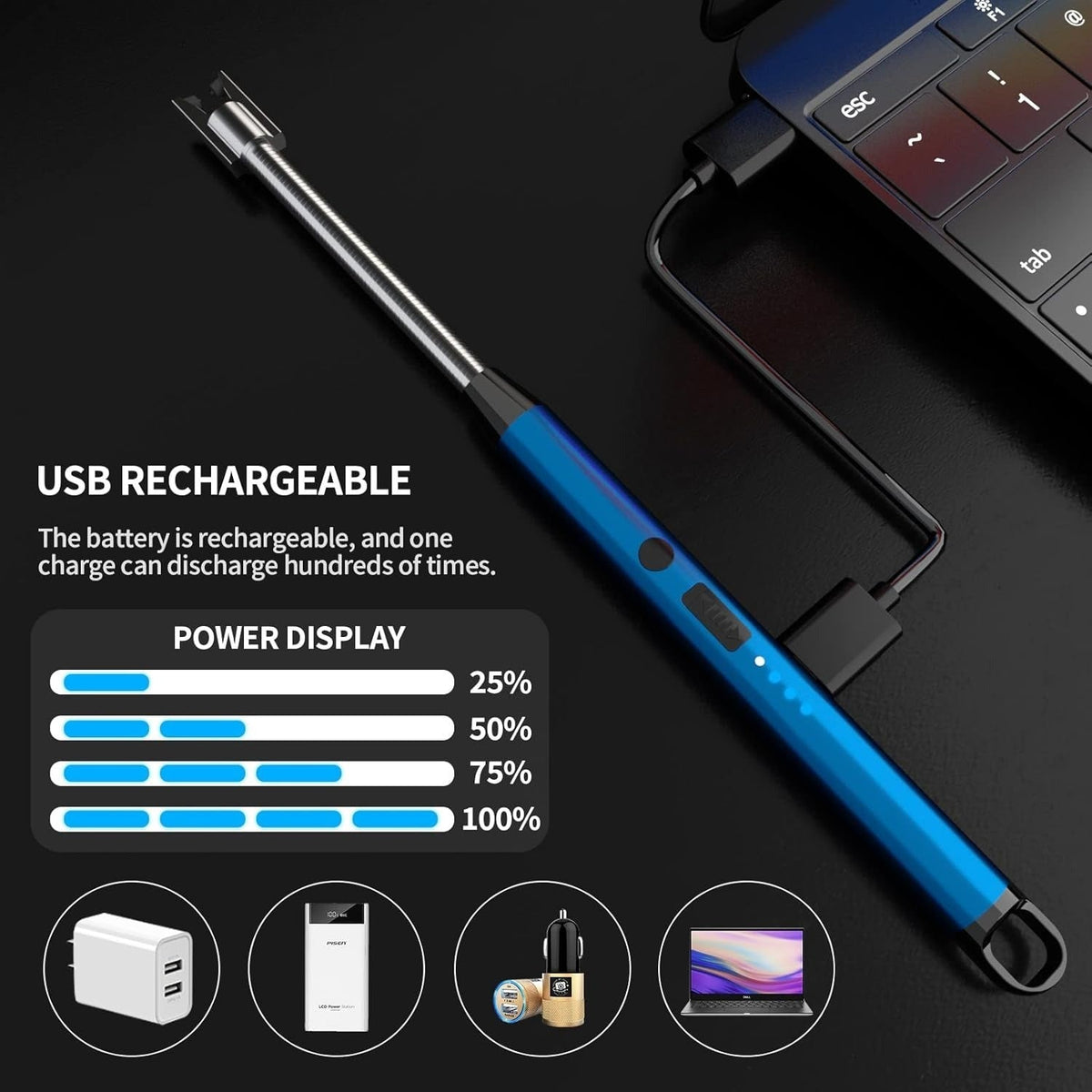 Plasma Electric Lighter – USB Rechargeable Flameless Windproof Arc Lighter